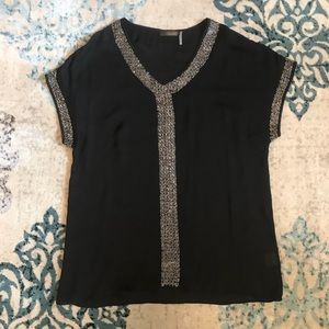 Love Token - Sheer Black Silk Blouse